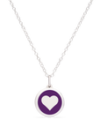 MINI HEART CHARM sterling silver with rhodium plate