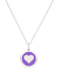 MINI HEART CHARM sterling silver with rhodium plate