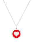 MINI HEART CHARM sterling silver with rhodium plate