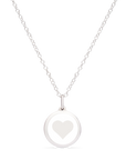 MINI HEART CHARM sterling silver with rhodium plate