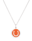 MINI HORSESHOE CHARM sterling silver with rhodium plate