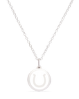 MINI HORSESHOE CHARM sterling silver with rhodium plate