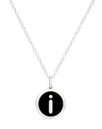 MINI INITIAL 'i' CHARM sterling silver with rhodium plate