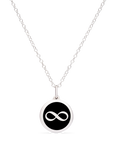 MINI INFINITY CHARM sterling silver with rhodium plate