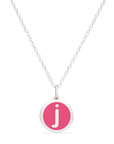 MINI INITIAL 'j' CHARM sterling silver with rhodium plate