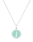 MINI INITIAL 'j' CHARM sterling silver with rhodium plate