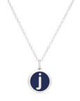 MINI INITIAL 'j' CHARM sterling silver with rhodium plate