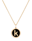 MINI INITIAL 'k' CHARM 14k gold vermeil