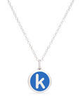 MINI INITIAL 'k' CHARM sterling silver with rhodium plate