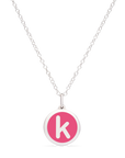MINI INITIAL 'k' CHARM sterling silver with rhodium plate