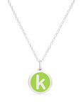 MINI INITIAL 'k' CHARM sterling silver with rhodium plate