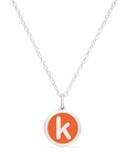 MINI INITIAL 'k' CHARM sterling silver with rhodium plate