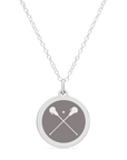 ORIGINAL LACROSSE CHARM in sterling silver with rhodium plate