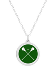 ORIGINAL LACROSSE CHARM in sterling silver with rhodium plate