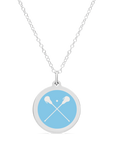 ORIGINAL LACROSSE CHARM in sterling silver with rhodium plate
