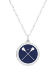 ORIGINAL LACROSSE CHARM in sterling silver with rhodium plate