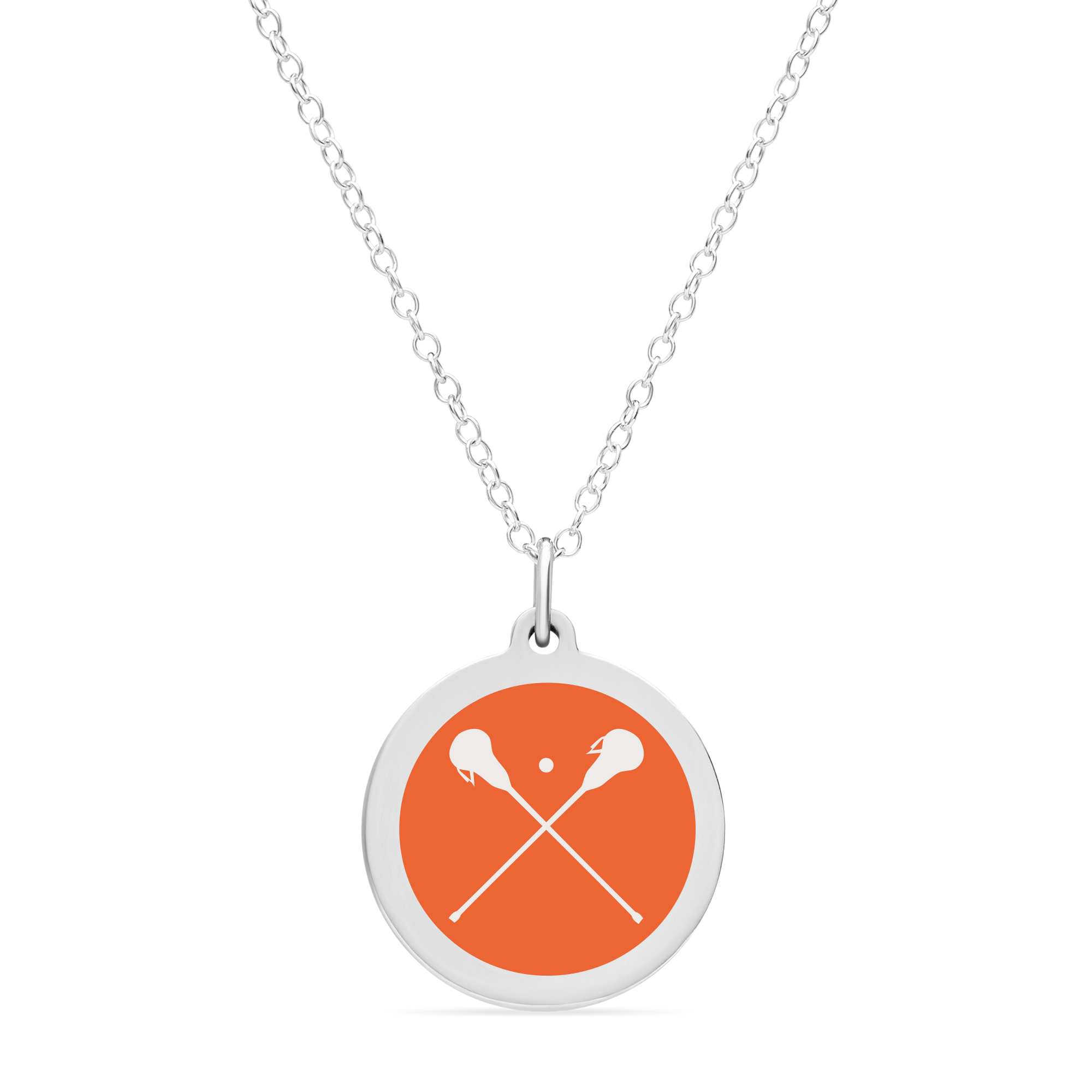 ORIGINAL LACROSSE CHARM in sterling silver with rhodium plate