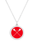 ORIGINAL LACROSSE CHARM in sterling silver with rhodium plate