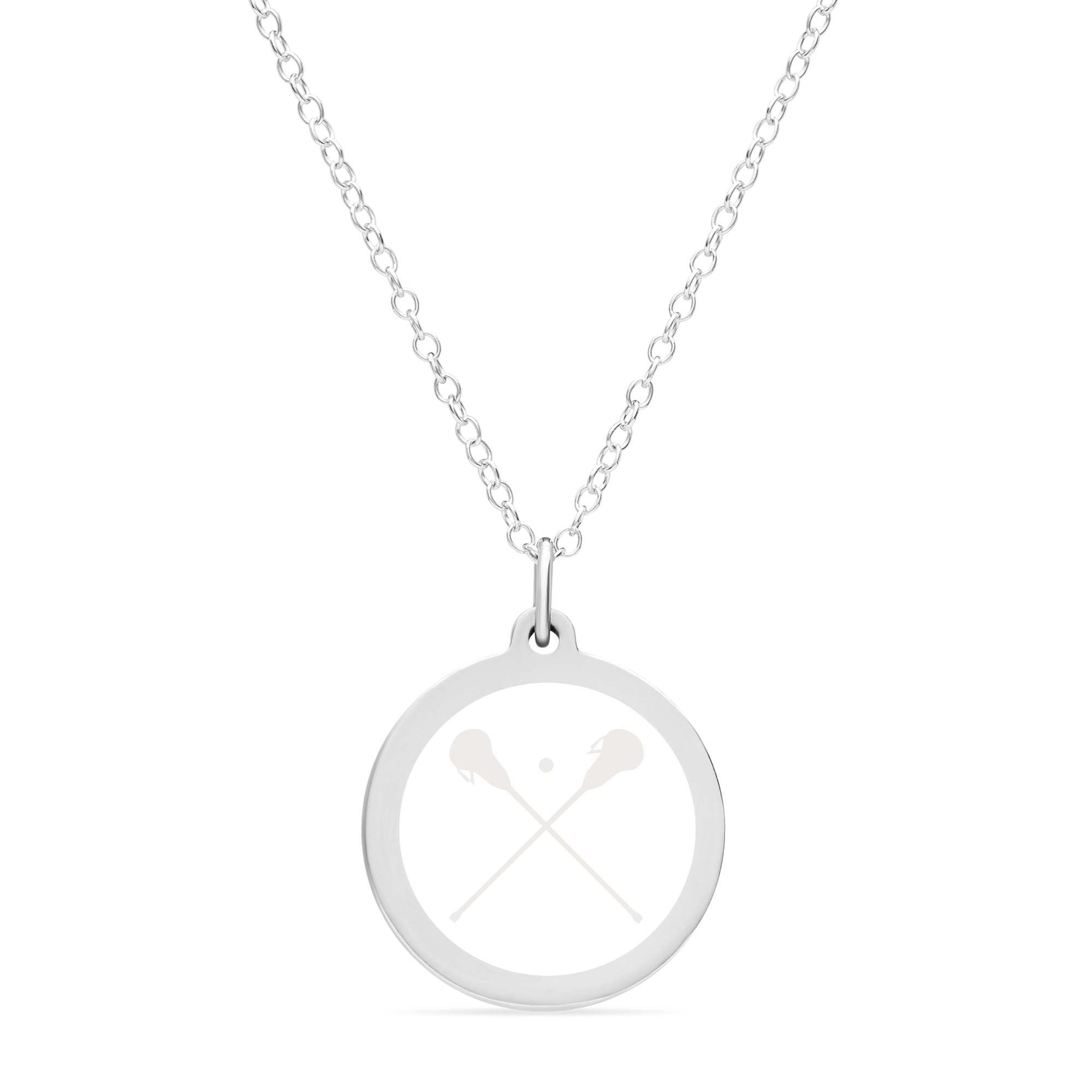 ORIGINAL LACROSSE CHARM in sterling silver with rhodium plate