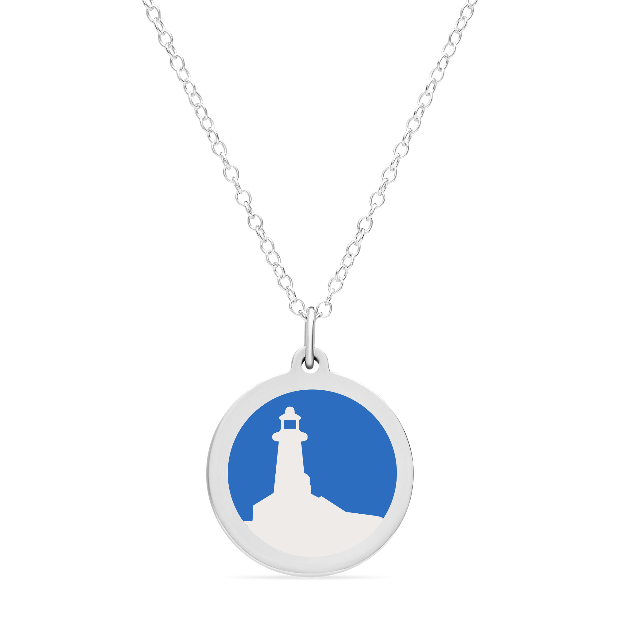 ORIGINAL LIGHTHOUSE CHARM in sterling silver with rhodium plate
