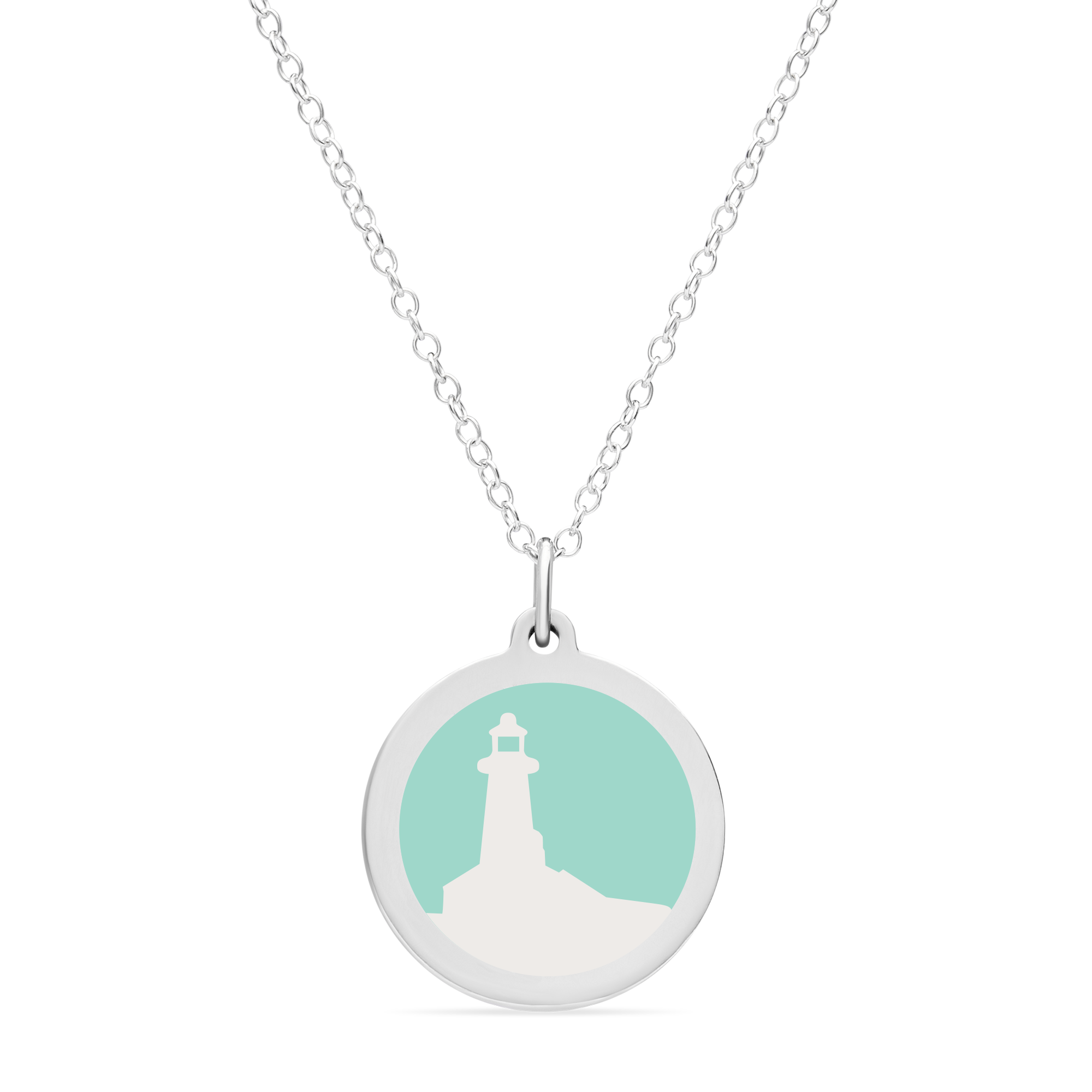ORIGINAL LIGHTHOUSE CHARM in sterling silver with rhodium plate
