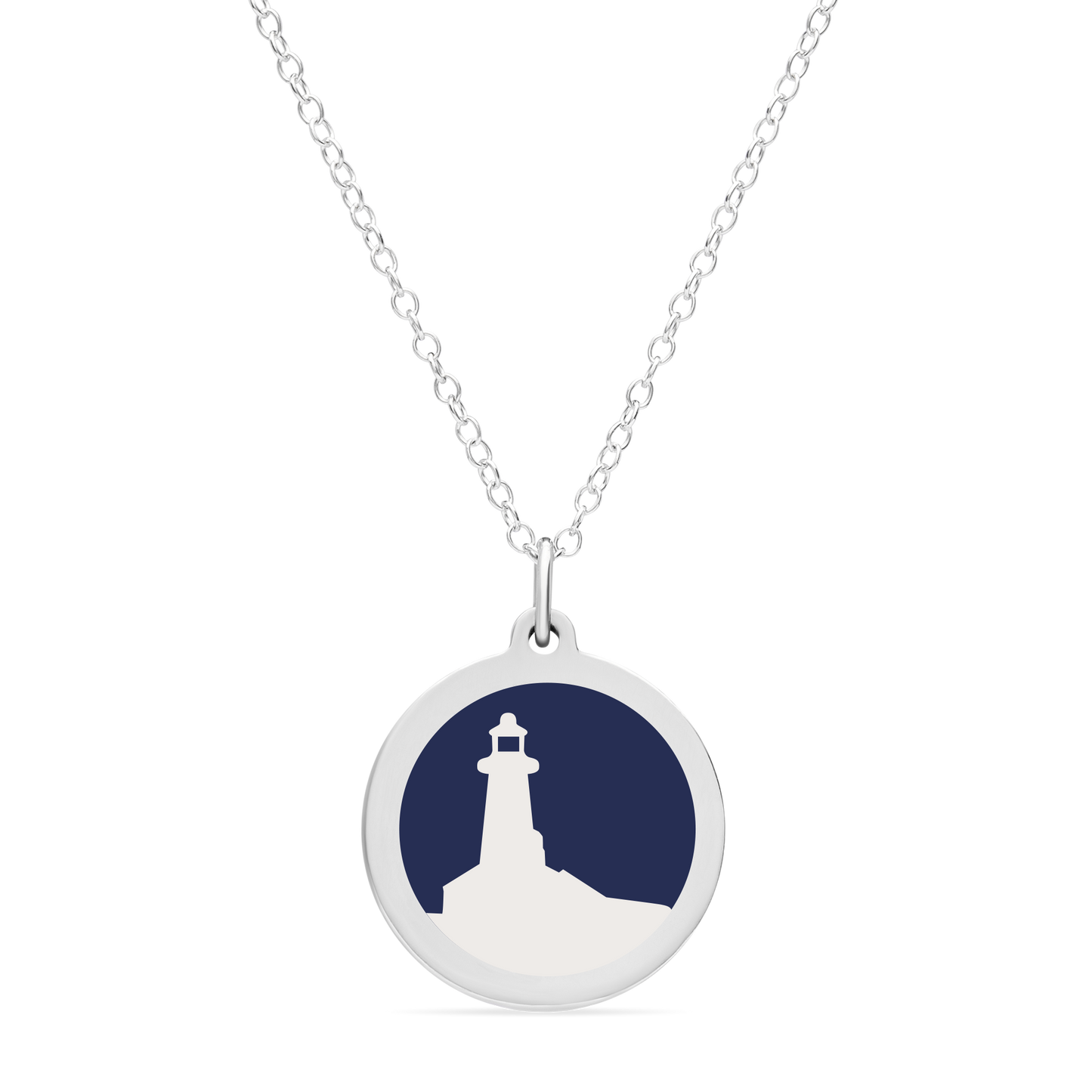 ORIGINAL LIGHTHOUSE CHARM in sterling silver with rhodium plate