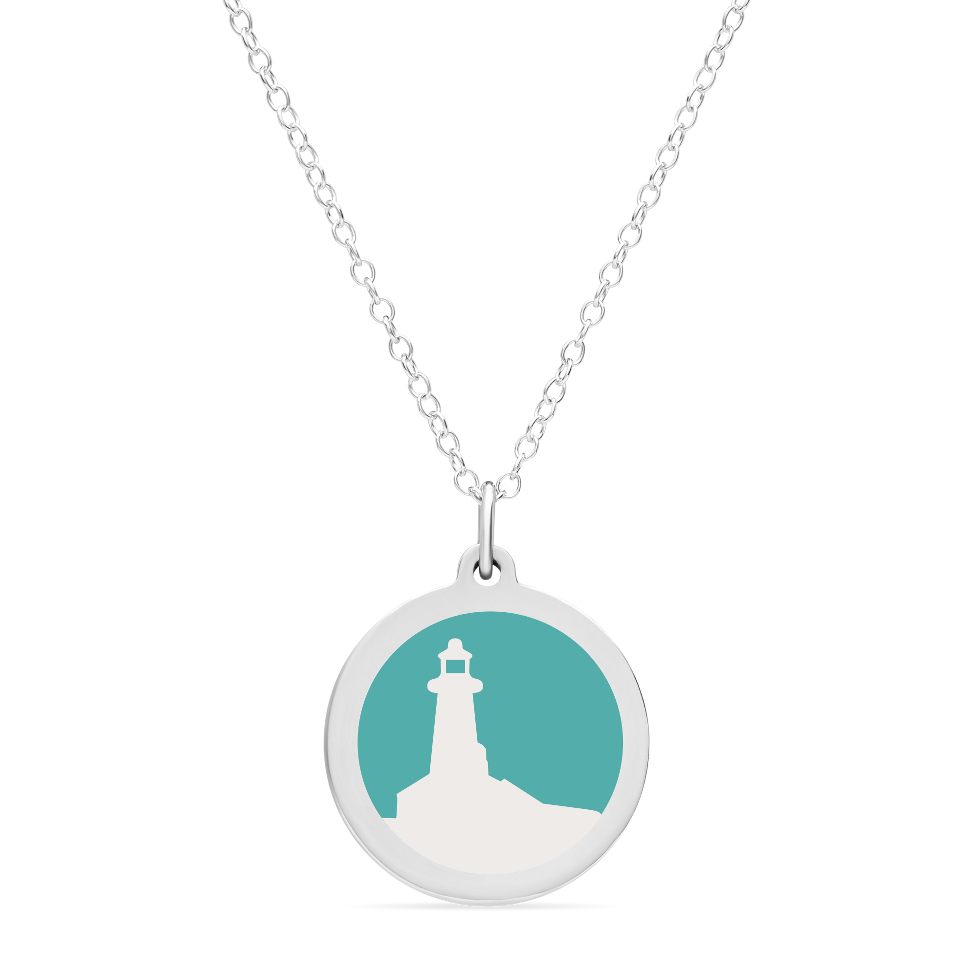 ORIGINAL LIGHTHOUSE CHARM in sterling silver with rhodium plate
