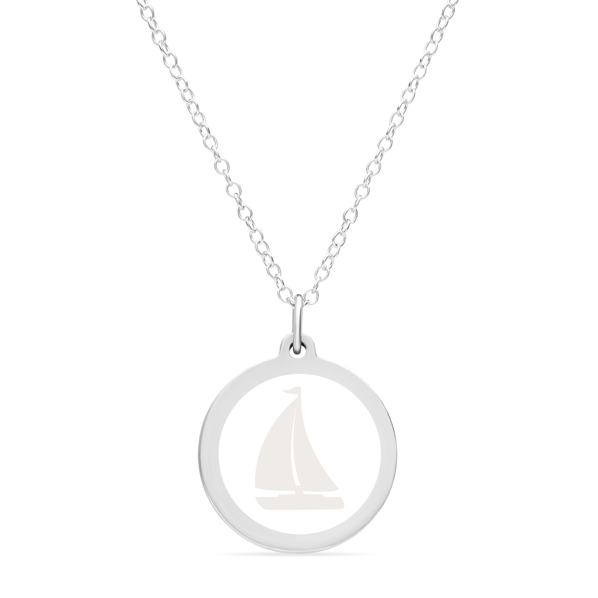 ORIGINAL SAILBOAT CHARM sterling silver with rhodium plate