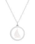 ORIGINAL SAILBOAT CHARM sterling silver with rhodium plate