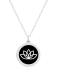 ORIGINAL LOTUS FLOWER CHARM in sterling silver with rhodium plate