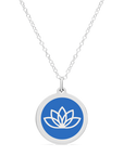 ORIGINAL LOTUS FLOWER CHARM in sterling silver with rhodium plate