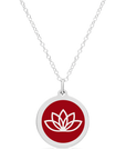 ORIGINAL LOTUS FLOWER CHARM in sterling silver with rhodium plate