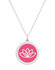 ORIGINAL LOTUS FLOWER CHARM in sterling silver with rhodium plate