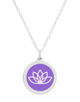 ORIGINAL LOTUS FLOWER CHARM in sterling silver with rhodium plate