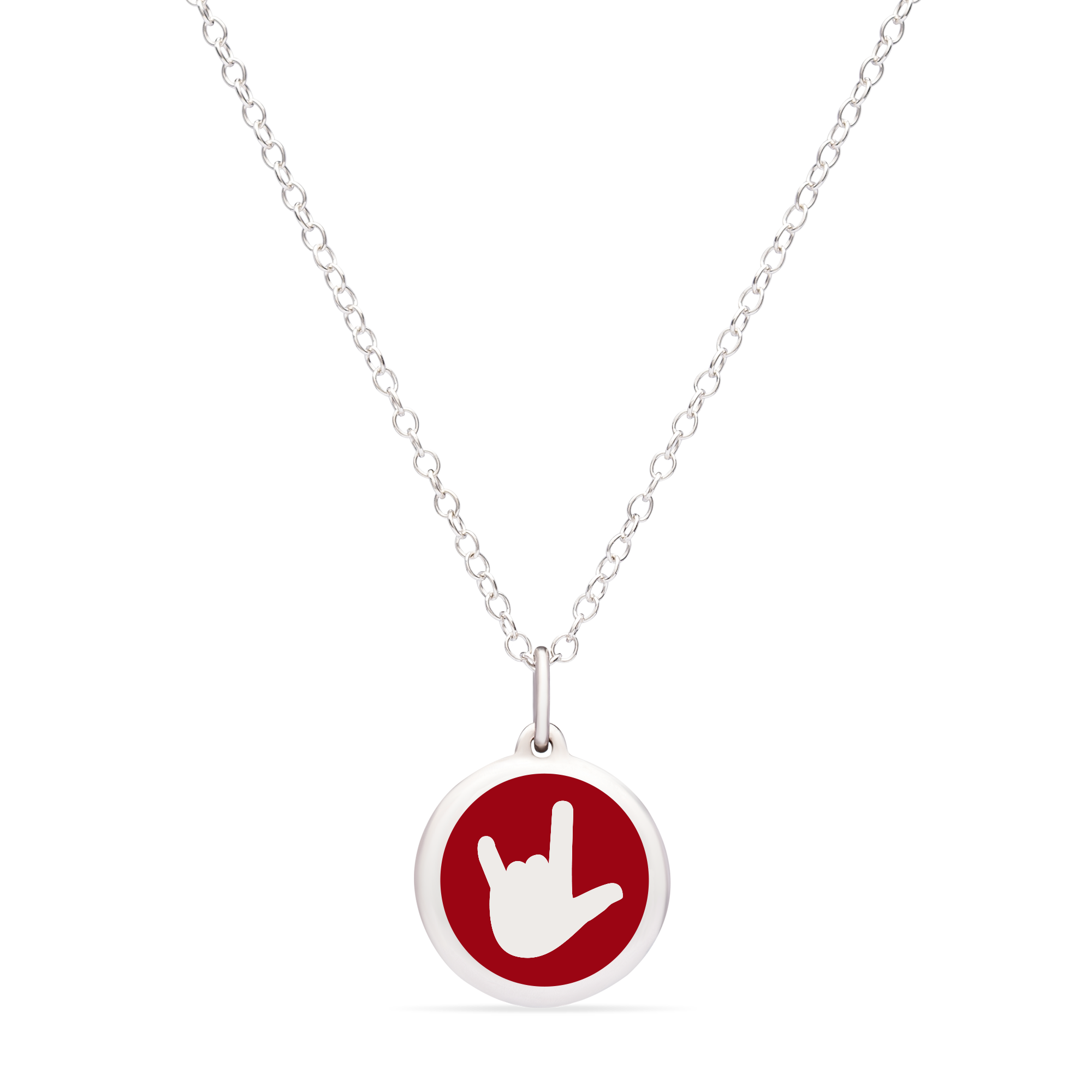 MINI LOVE HANDS CHARM sterling silver with rhodium plate