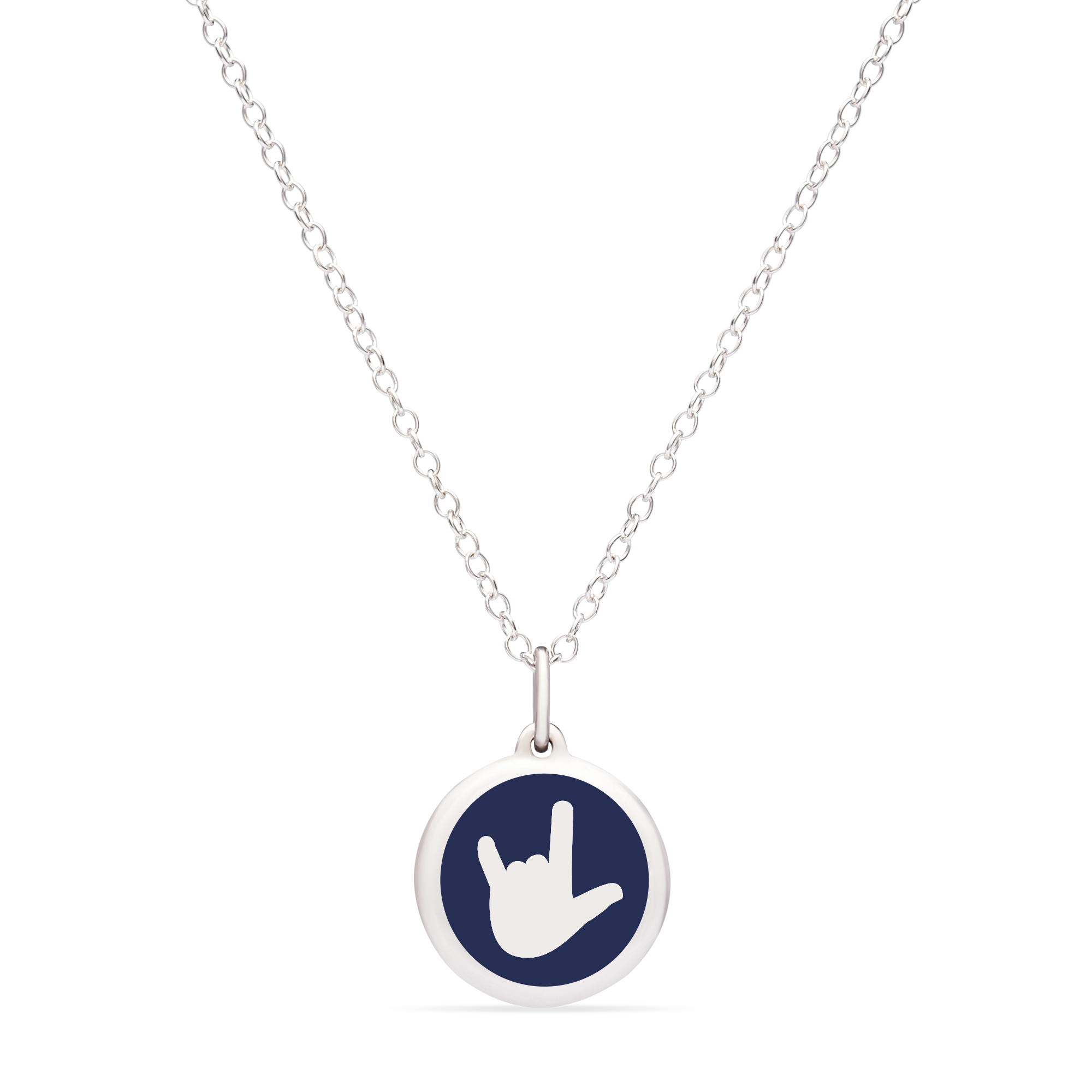 MINI LOVE HANDS CHARM sterling silver with rhodium plate