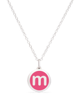 MINI INITIAL 'm' CHARM sterling silver with rhodium plate