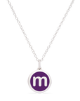 MINI INITIAL 'm' CHARM sterling silver with rhodium plate