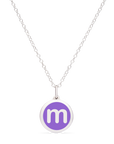 MINI INITIAL 'm' CHARM sterling silver with rhodium plate
