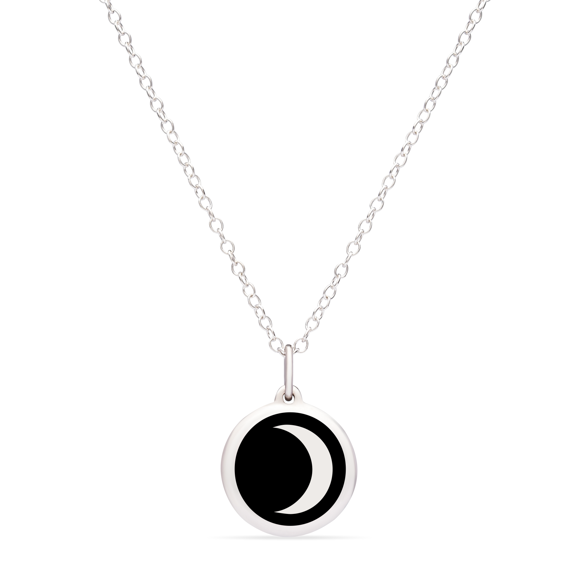 MINI MOON CHARM sterling silver with rhodium plate