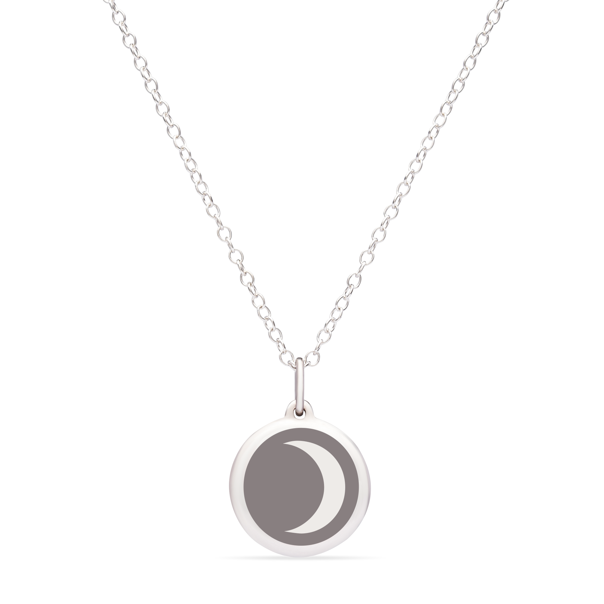 MINI MOON CHARM sterling silver with rhodium plate