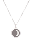 MINI MOON CHARM sterling silver with rhodium plate