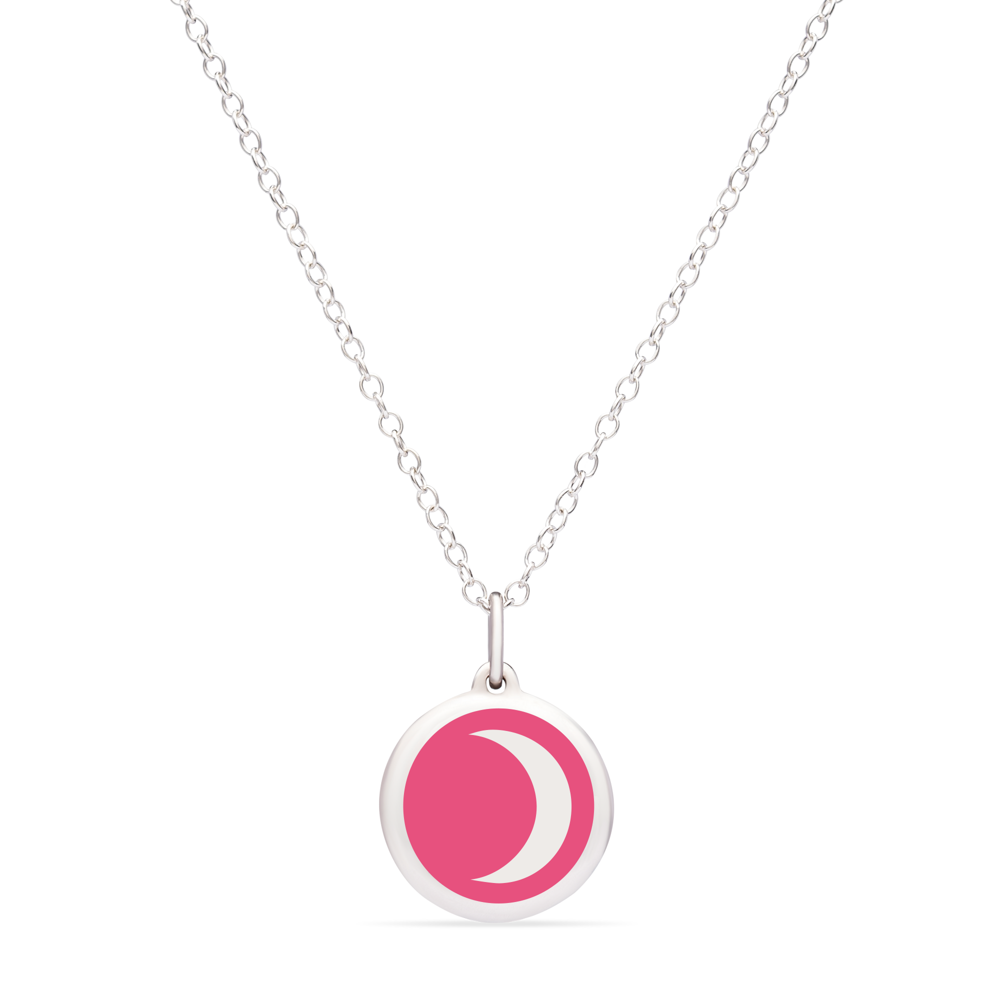 MINI MOON CHARM sterling silver with rhodium plate