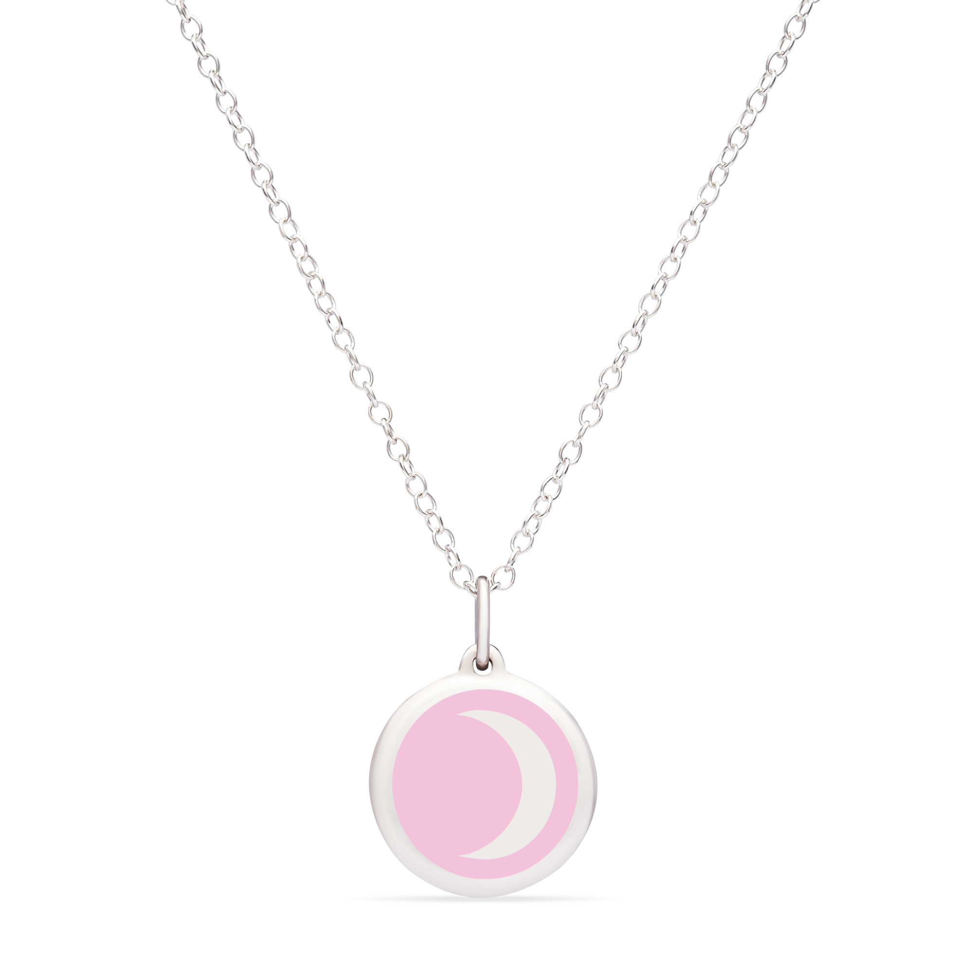 MINI MOON CHARM sterling silver with rhodium plate