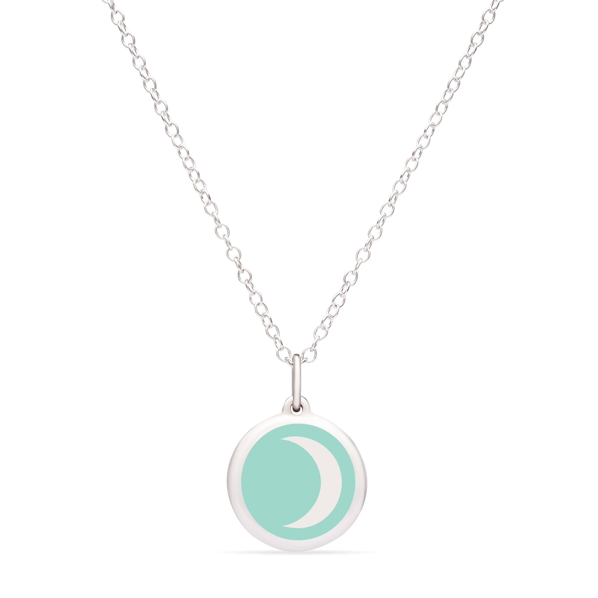 MINI MOON CHARM sterling silver with rhodium plate