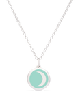 MINI MOON CHARM sterling silver with rhodium plate