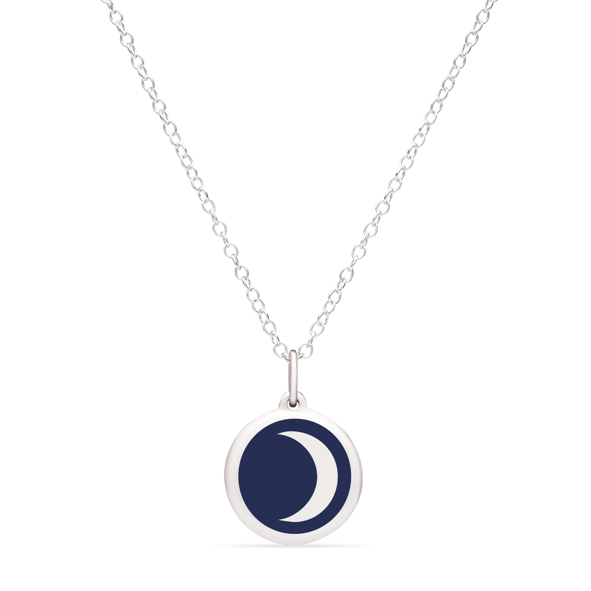 MINI MOON CHARM sterling silver with rhodium plate