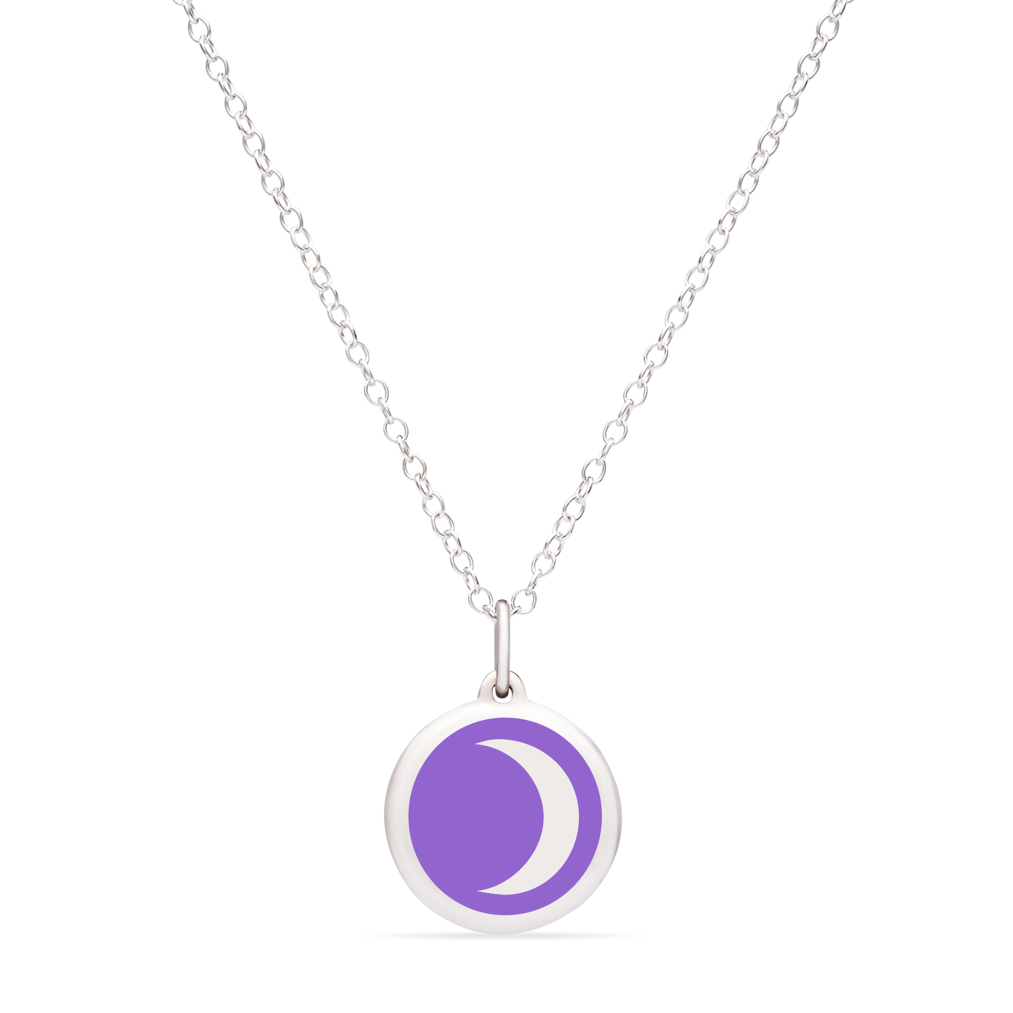 MINI MOON CHARM sterling silver with rhodium plate