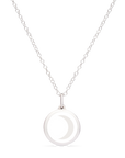 MINI MOON CHARM sterling silver with rhodium plate