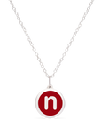 MINI INITIAL 'n' CHARM sterling silver with rhodium plate